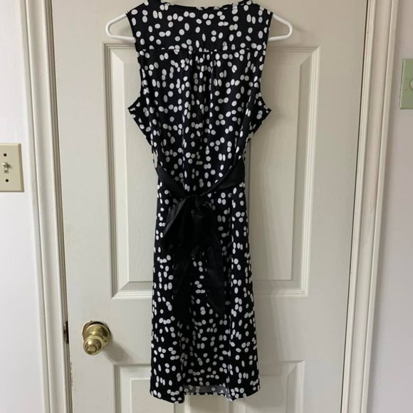 🌷3 for$25🌷Smart Set, US S (Fits Up to US M), Black & White Polka Dot Dress - Picture 5 of 8
